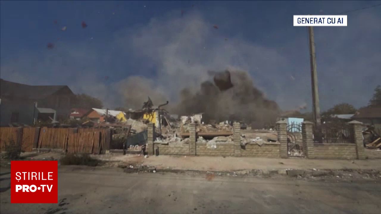 Explozie cu GPL în Vrancea: Două case au fost complet distruse în comuna Sihla