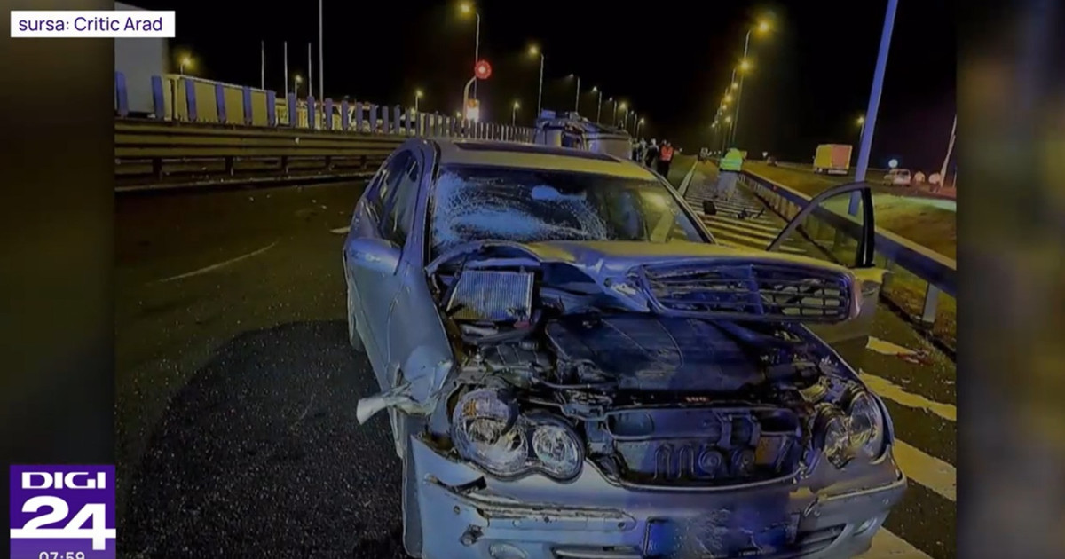 Carambol pe autostrada A1 în județul Arad: 5 vehicule implicate și 7 persoane rănite