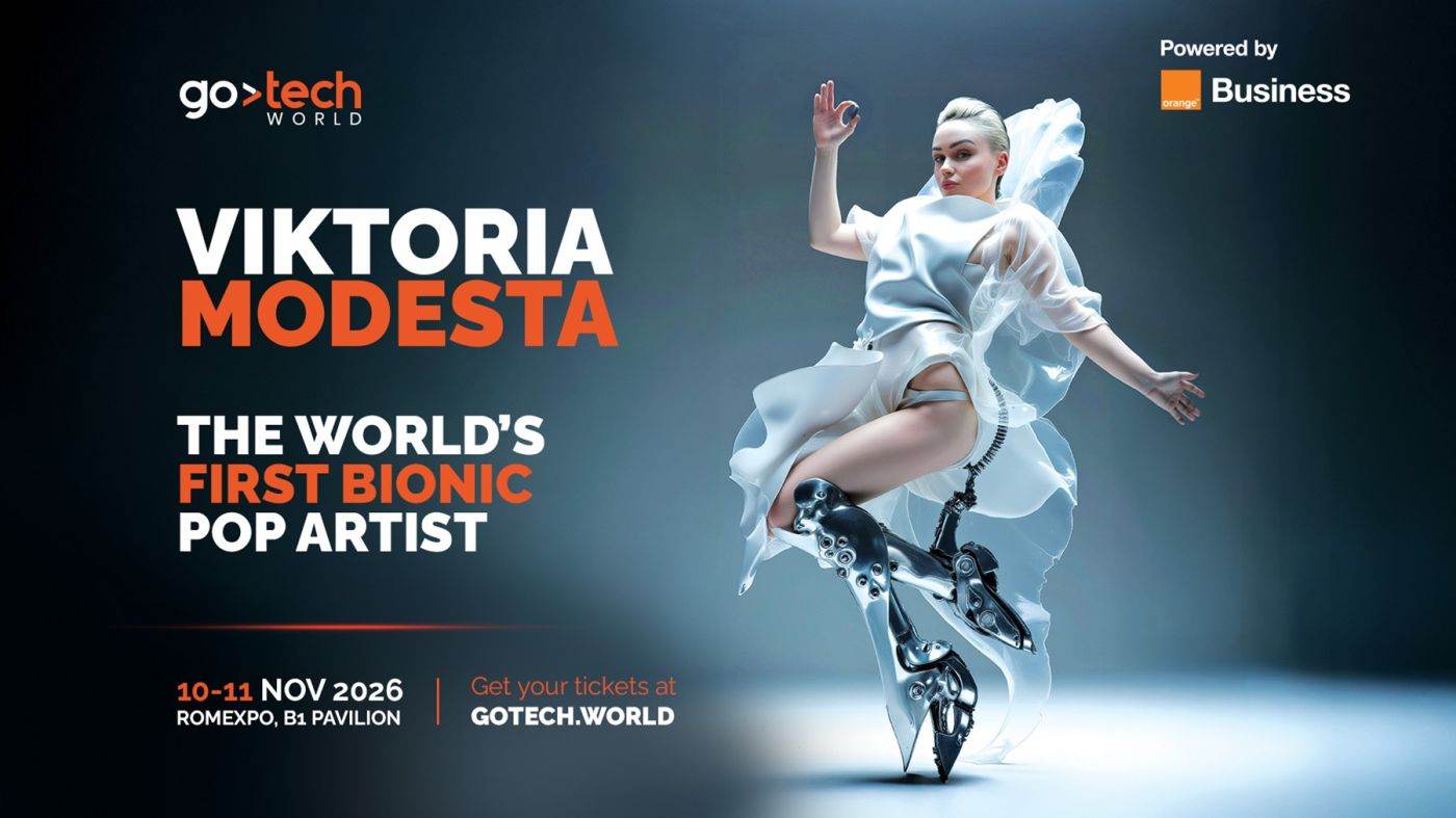 Viktoria Modesta va susține un keynote despre tehnologia care amplifică potențialul uman la GoTech World 2026