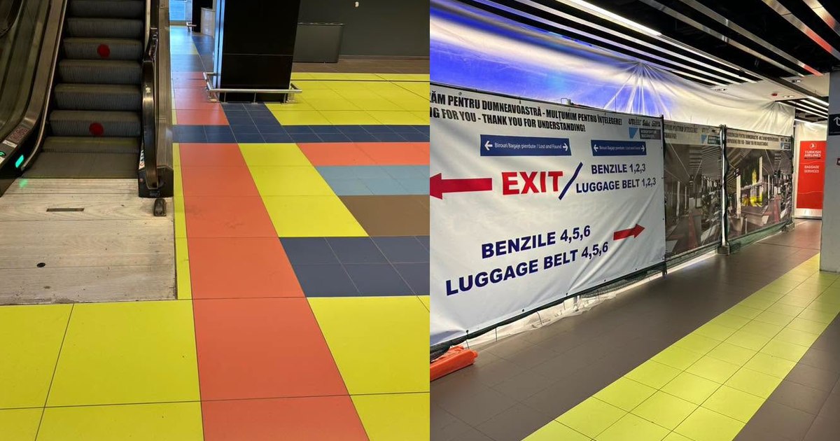 Noul design al Aeroportului Otopeni, criticat pe rețelele sociale. Arhitectul explică alegerea culorilor