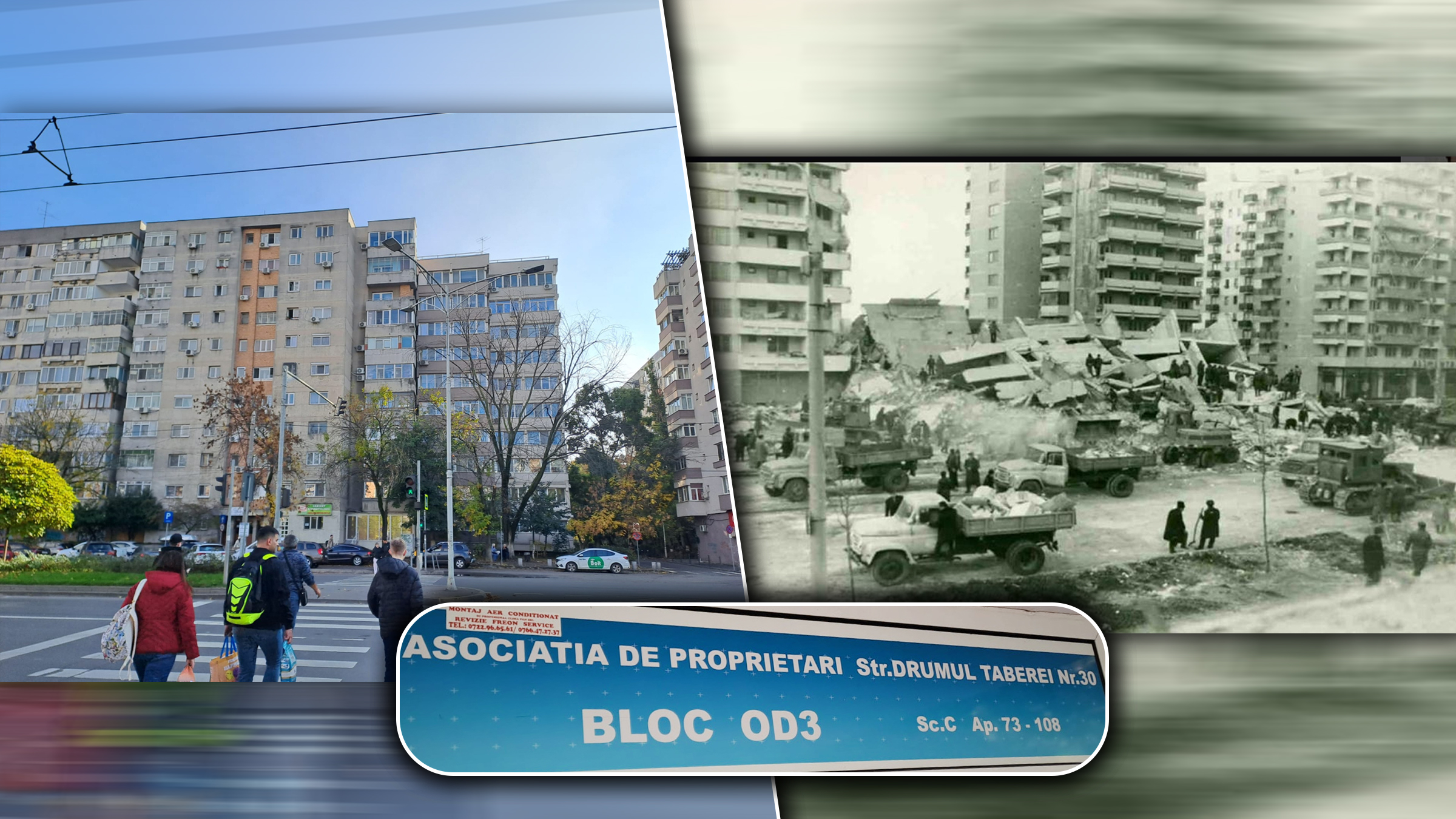 Blocul cu fisuri din Drumul Taberei reamintește de prăbușirea scării OD16 în timpul cutremurului din 1977