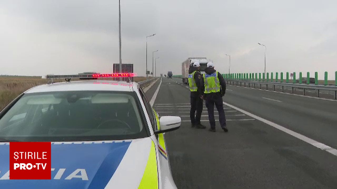 Filtre de poliție pe drumul expres Craiova-Pitești: amende pentru viteza excesivă și oprirea pe acostament