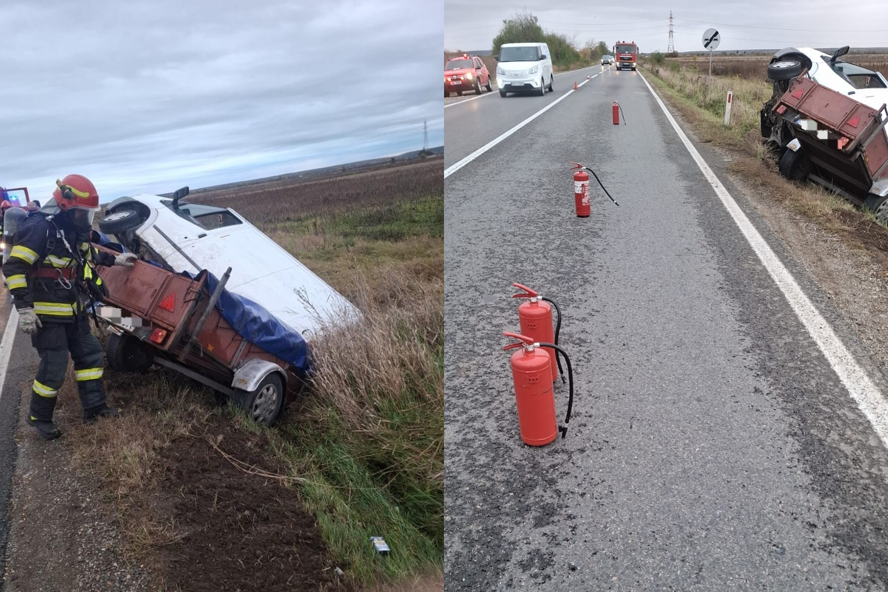 Accident cu substanțe chimice pe DN 72, în zona Dâmbovița și Prahova. Traficul este restricționat