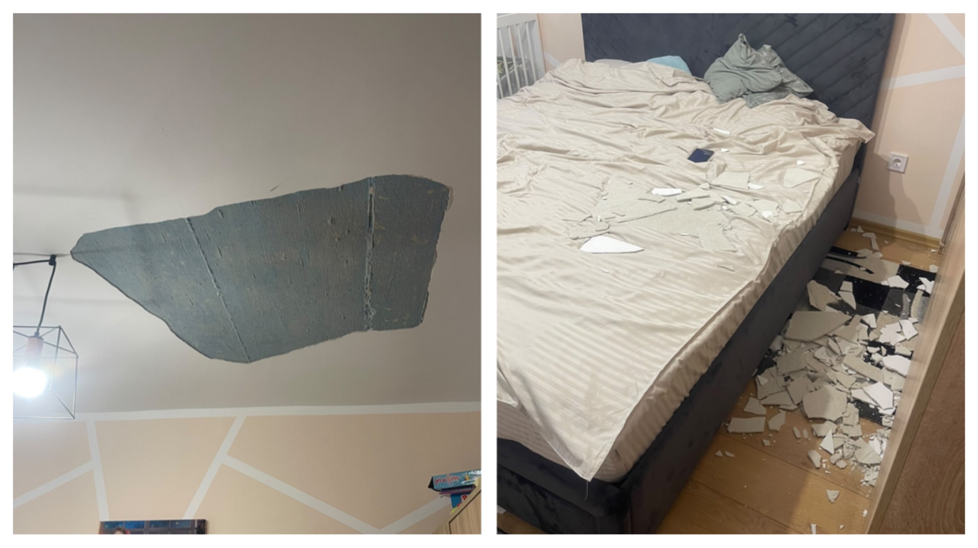 Incident grav într-un bloc ANL din Dej: tencuiala de pe tavan a căzut peste un copil
