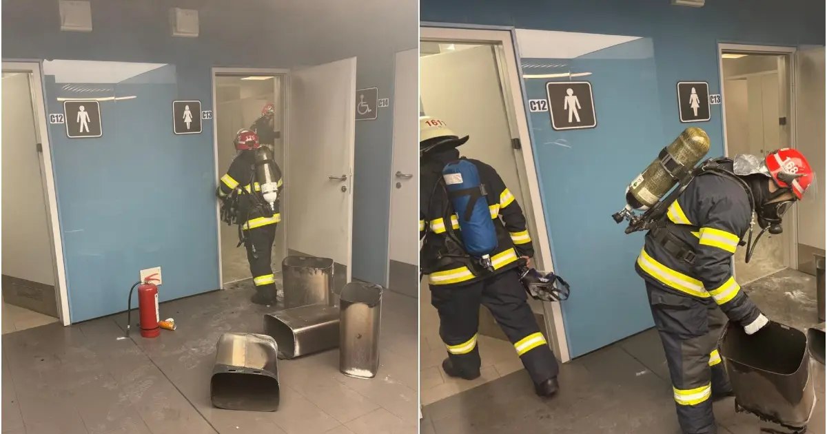 Incendiu la Aeroportul Otopeni: o femeie este suspectată că ar fi provocat un foc intenționat într-o toaletă