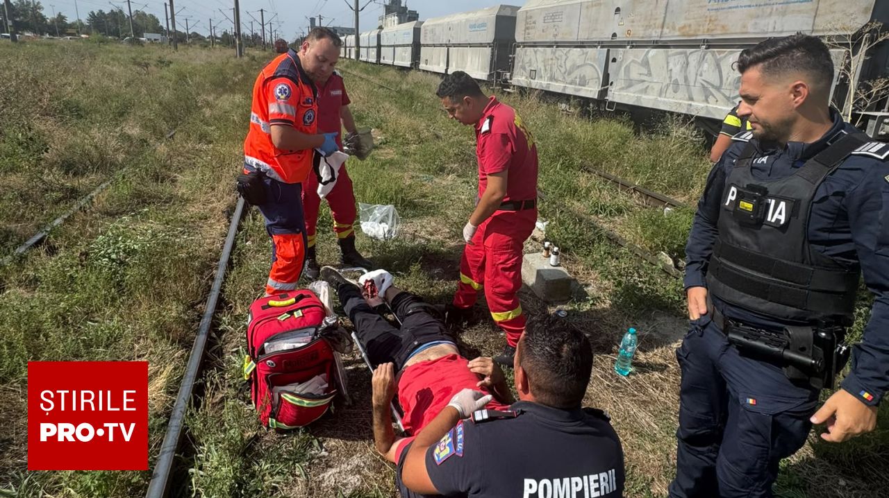Un agent de pază a fost grav rănit în încercarea de a urca într-un tren aflat în mișcare