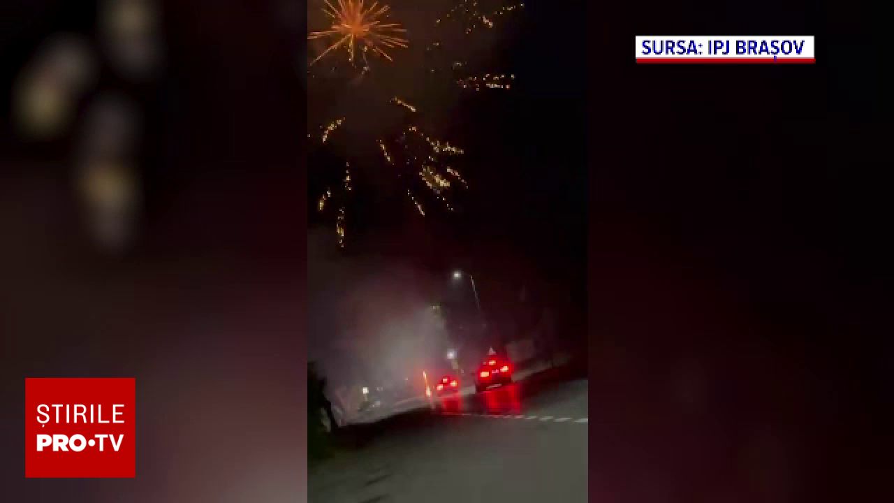 Trafic blocat pe DN1, la Predeal, după ce un bărbat a aprins artificii pe mijlocul drumului