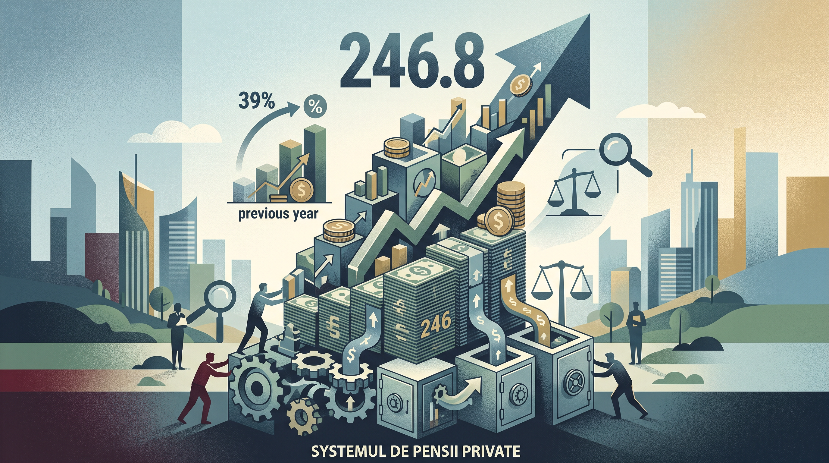 Activele Pilonului II au ajuns la 246,8 miliarde de lei, cu o creștere de 39% față de anul trecut