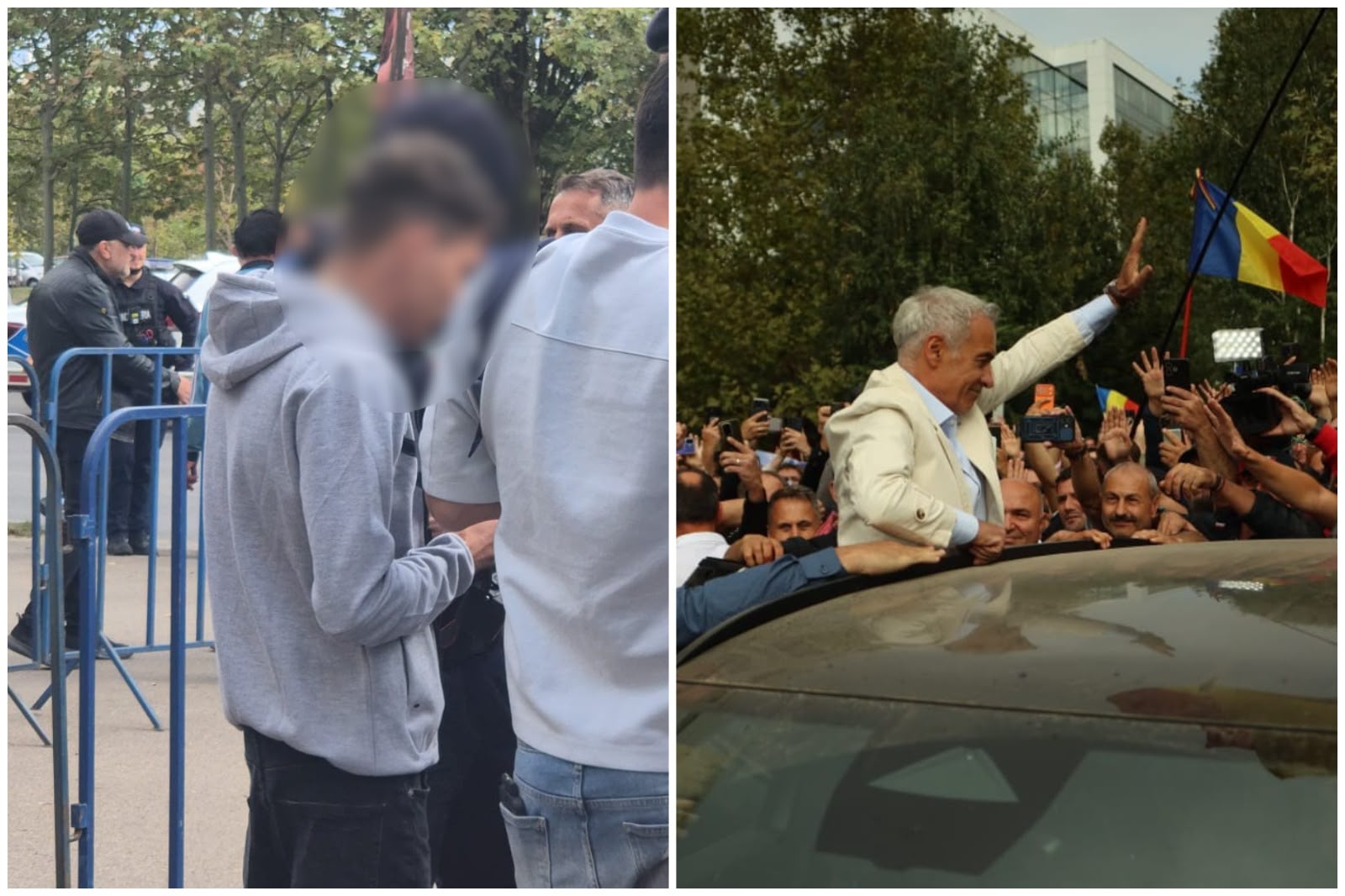 Incident în fața Tribunalului București: un susținător al lui Călin Georgescu a fost ridicat de jandarmi