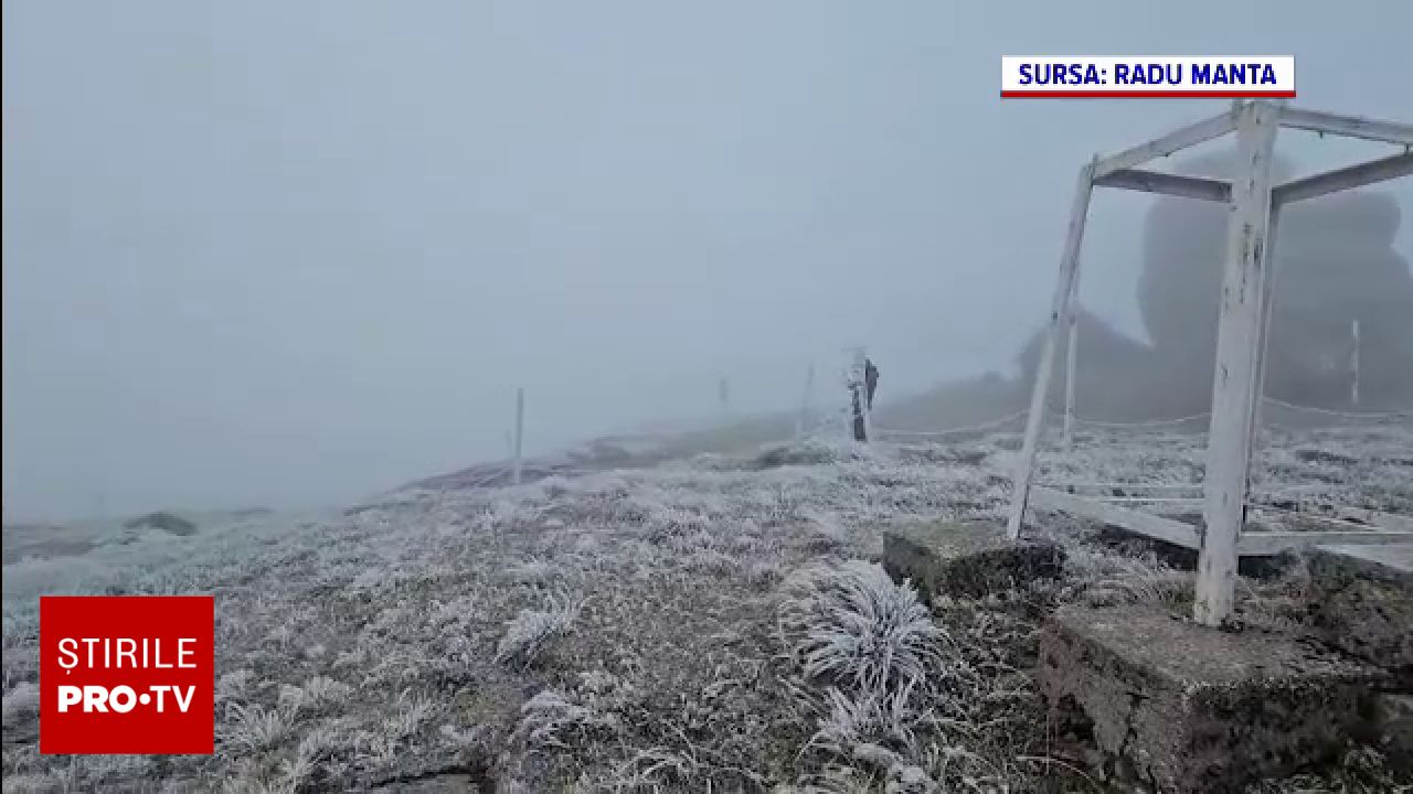 Iarna a sosit la munte: temperaturi de -5 grade la Vârful Omu și primii fulgi de zăpadă la Bâlea Lac