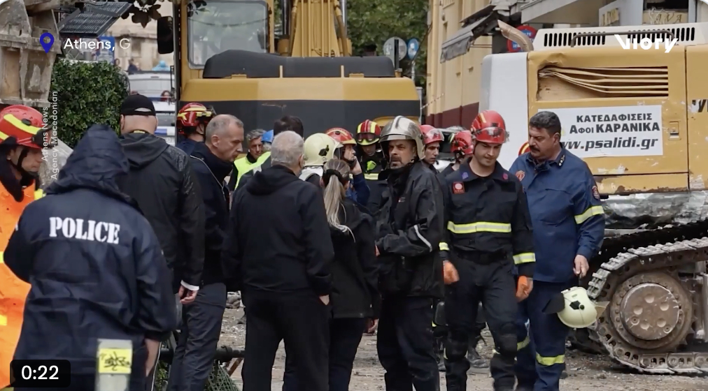 Tragedie în Atena: Șase persoane au murit după ce un imobil s-a prăbușit în urma unei explozii