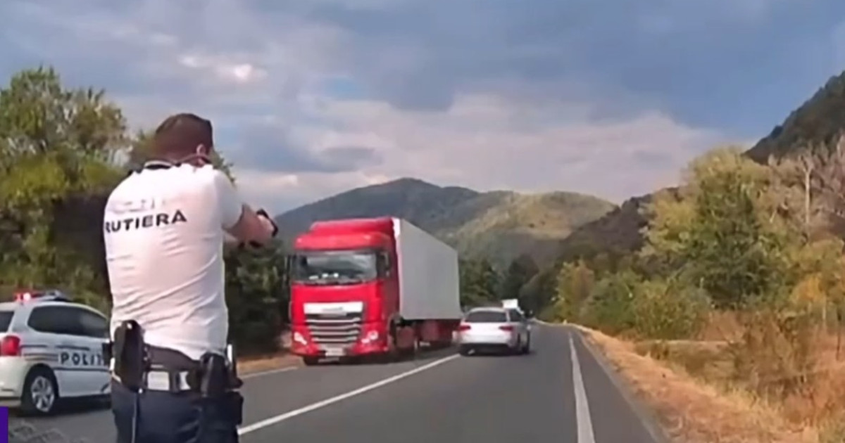 Urmărire spectaculoasă în Caraș-Severin: un șofer cu un mandat de arestare a fost oprit cu focuri de armă