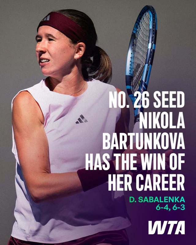 Arina Sabalenka a fost eliminată de Nikola Bartunkova în turul al treilea de la China Open